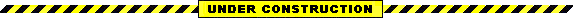 moving yellow and black warning banner with text saying under construction